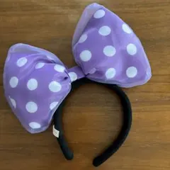 ディズニーカチューシャ　リボン紫