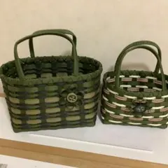 E. クラフトテープ　花付きかごバッグセット