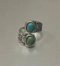 新品未使用　シルバーリング　ターコイズ　11号　18号　メンズ　レディース