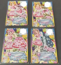 アイカツカード　フレッシュストロベリーコーデ　虹野ゆめ　マック　プロモ　4枚