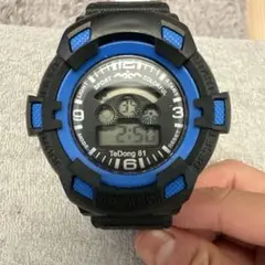 TeDong 81 デジタル腕時計 ブラック ブルー