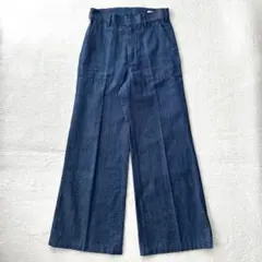極美品 HYKE ワイド ベイカーデニム フレア ハイウエスト ジーンズ 1のサムネイル