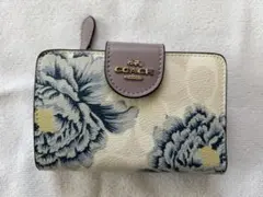 COACH コーチ レディース　二つ折り財布 花柄 フローラル