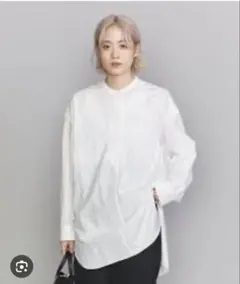 BEAUTY&YOUTH ホワイト長袖シャツ Mサイズ