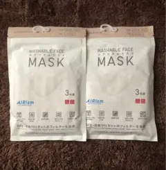 ユニクロ エアリズムマスク Lサイズ ふつう 3P×2袋 ベージュ 新品