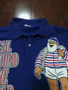 captain santa ポロシャツ　M　青　90S 古着　旧タグのサムネイル