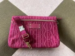 【新品】【未使用】FAUCHON ピンクロゴプリントショルダーバッグのサムネイル