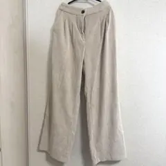 コーデュロイ ワイドパンツ ベージュ
