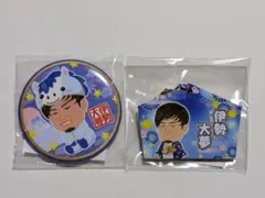 横浜DeNAベイスターズ　まぜがちゃ　伊勢大夢選手　缶バッジ&絵馬ストラップ