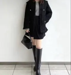 【FRAY I.D】 ジャケット　ラメ入り　ブラック