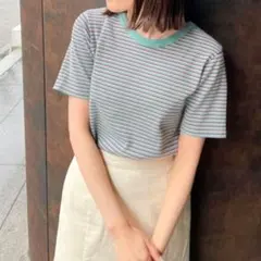 Ungrid アングリッド マルチボーダー 半袖 Tシャツのサムネイル