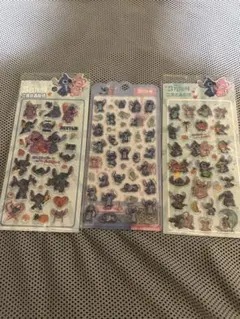 【海外限定】スティッチ 立体 水晶貼紙 3Dシールセット