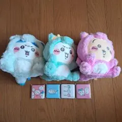ちいかわ　ぬいぐるみ　缶バッチ　ハチワレ　うさぎ