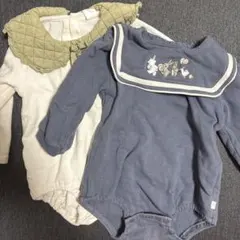 値下げ　Cottoli コトリ80cm ロンパースセット　セーラー襟 バースデイ