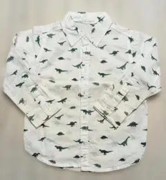 H&M 恐竜柄 ホワイトシャツ