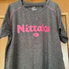 Nittaku グレー ピンク Tシャツ
