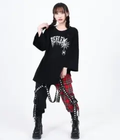『REFLEM/レフレム』ハーネスロゴベルトカーゴパンツ レッドのサムネイル