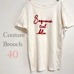 Couture Brooch Tシャツ 半袖 フレアスリーブ 刺繍 40 Lのサムネイル