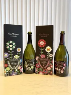 限定コラボ商品】 ドンペリx村上隆 ロゼ＆白 空き瓶 空箱 2本セット