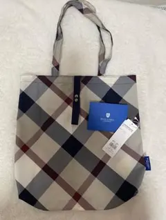 ブルーレーベル クレストブリッジ エコバッグ サブバッグ ベージュチェック