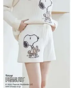 新品未使用 ジェラートピケ　SNOOPY×BEAR ジャガードショートパンツ