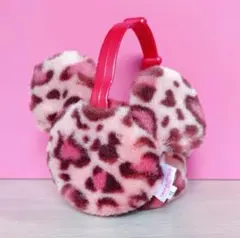 ヒョウ柄ピンクイヤーマフ