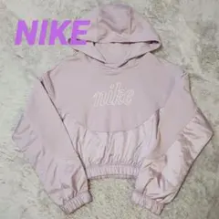 Nike 薄紫 クロップドパーカーLサイズ