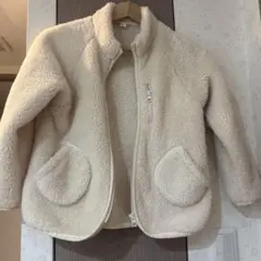 après les cours フリースジャケット 130cmクリーム色