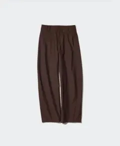ユニクロ　ジャージーバレルレッグパンツ　ダークブラウン　xs
