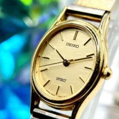 SEIKO セイコー　レディース　腕時計　クォーツ　ラウンド　ゴールド　バングルのサムネイル