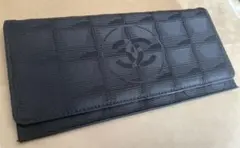 美品 シャネル CHANEL ニュートラベルライン ココマーク 長財布