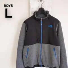 ザノースフェイス フリース ジャケット ボーイズ L ブラック グレー ブルー