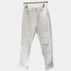 n’Or LABEL ホワイトデニム風ストレッチパンツ（1）ウエストゴム