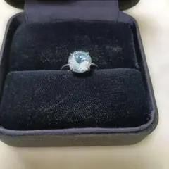 天然石 ブルートパーズ シルバー925 リング