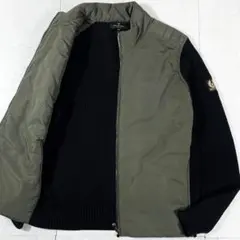 美品 ベルスタッフ ハイブリッド ジャケット ニット 切替 中綿 袖パッチのサムネイル