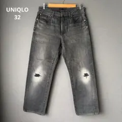 【名作】UNIQLOJEANS ダメージ加工 セルビッジ風 カイハラ 32