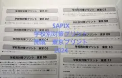SAPIX　小６ＳＳ特訓　社会　開成対策プリント　東京プリント