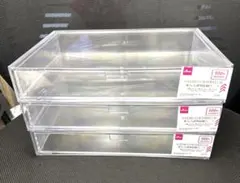 DAISO 重なる透明収納ケース 3個セットのサムネイル
