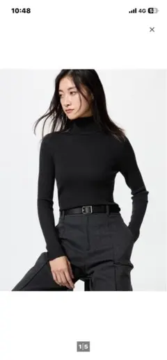 UNIQLOメリノリブタートルネックセーター