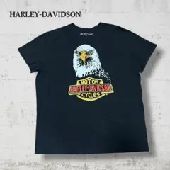 HARLEY-DAVIDSON イーグル×ロゴ 大判プリント ビッグサイズ2XL