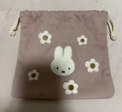 ミッフィーおはなサガラ刺繍巾着 ピンクのサムネイル