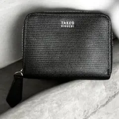 TAKEO KIKUCHI タケオキクチ コインケース 小銭入れ レザー 黒
