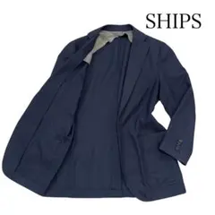 SHIPS シップス テーラードジャケット 紺 ネイビー 48 アンコン サマーのサムネイル