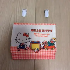 Hello Kitty 移動ポケット オレンジ チェック