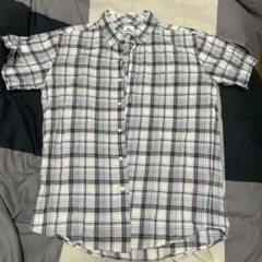 LACOSTE 半袖シャツ 青系チェック