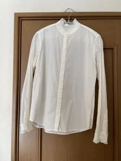 コットンフリルシャツ（長袖）　オフホワイト　Mサイズ　ユニクロ