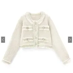 GRL フリンジショート丈ニットカーディガン[dr482]