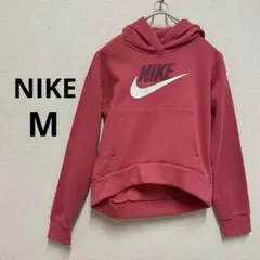 NIKE パーカートレーナー　ショート丈　くすみピンク　ダンス　裏起毛　M