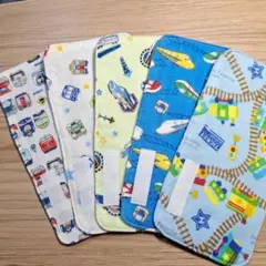 《No.376》6重ガーゼハンカチ☆ハーフサイズ☆5枚