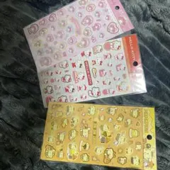 サンリオ シール 3枚セット｜ハローキティ マイメロ ポムポムプリン キラキラ